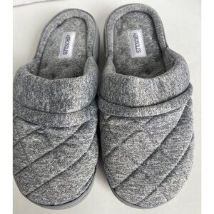 Aerosoles Gray Quilted Slip-On Slippers S 5-6 Comfy Indoor/Outdoor Sole